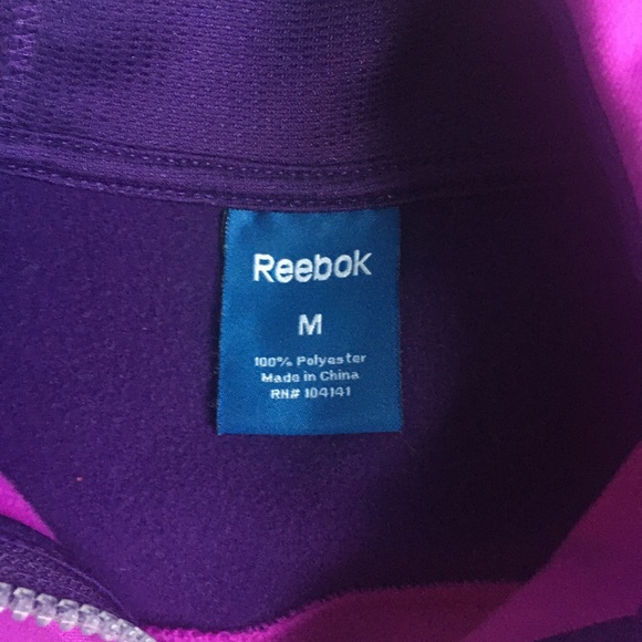 Reebok Zippered Purple Jacket w/Hoodie size MED - Picture 8 of 10